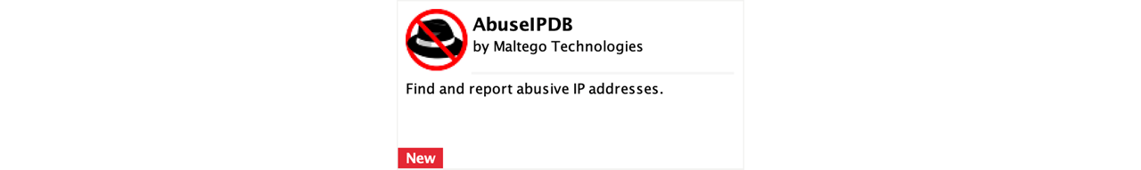 AbuseIPDB Transform Hub item in Maltego