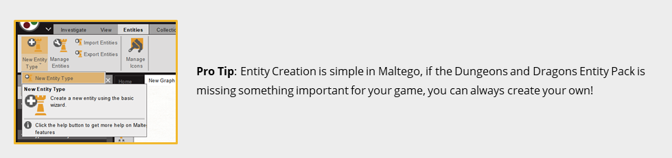 Entity creation pro tip note