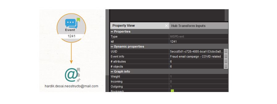 Event details in Property View