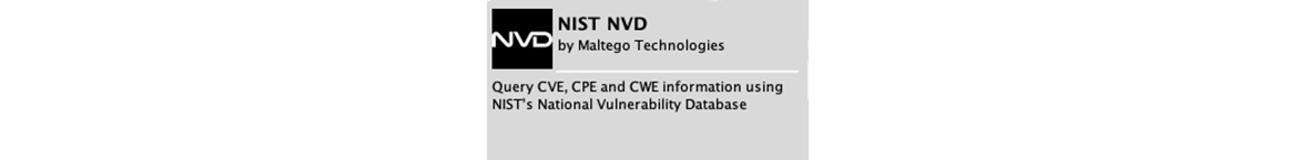 NIST NVD Transform in Maltego