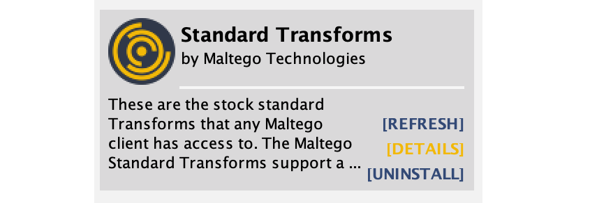 Maltego Standard Transforms