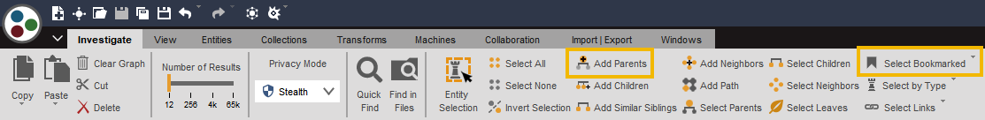 Select buttons